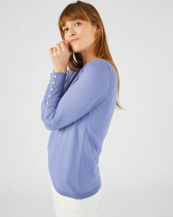 Pull col rond maille fine