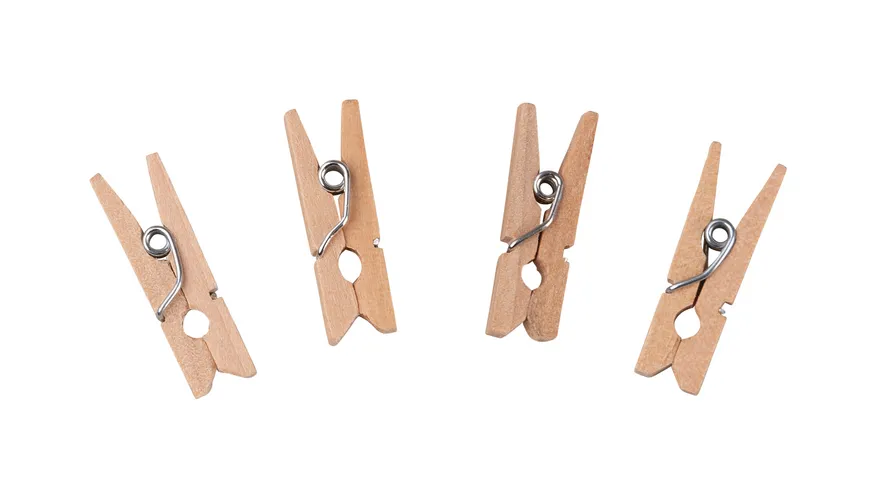 Rayher Mini Holzwäscheklammern natur 2,5cm 48 Stück
