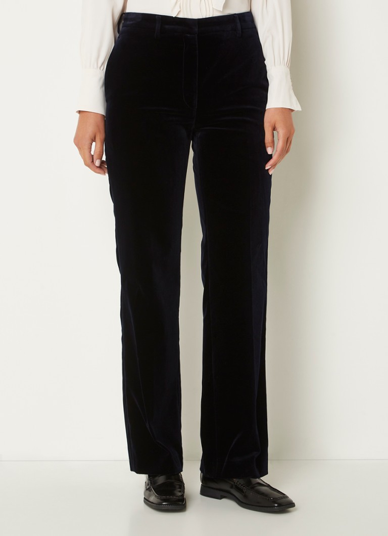 Pantaloni largi cu talie înaltă din catifea Eleonie de la Gerard Darel