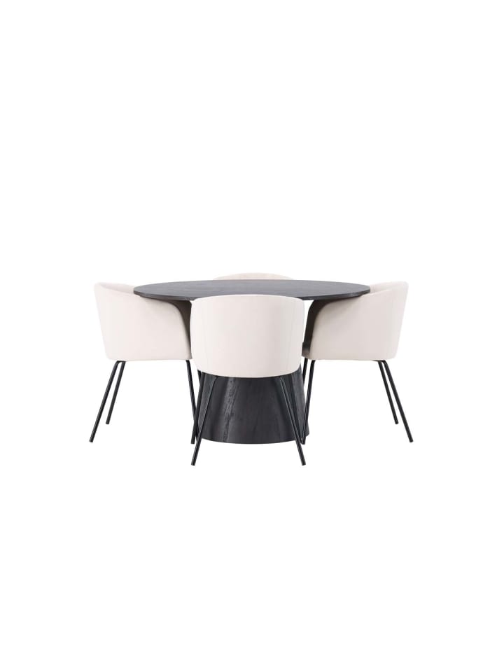 ebuy24 Essgruppe Lanzo 15 (5-teilig) Mocca 120 x 120 cm günstig kaufen onesize
