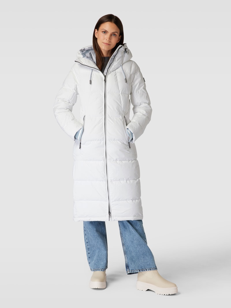 Steppmantel mit Kapuze Modell 'RAFFLE LONG DAY' in offwhite