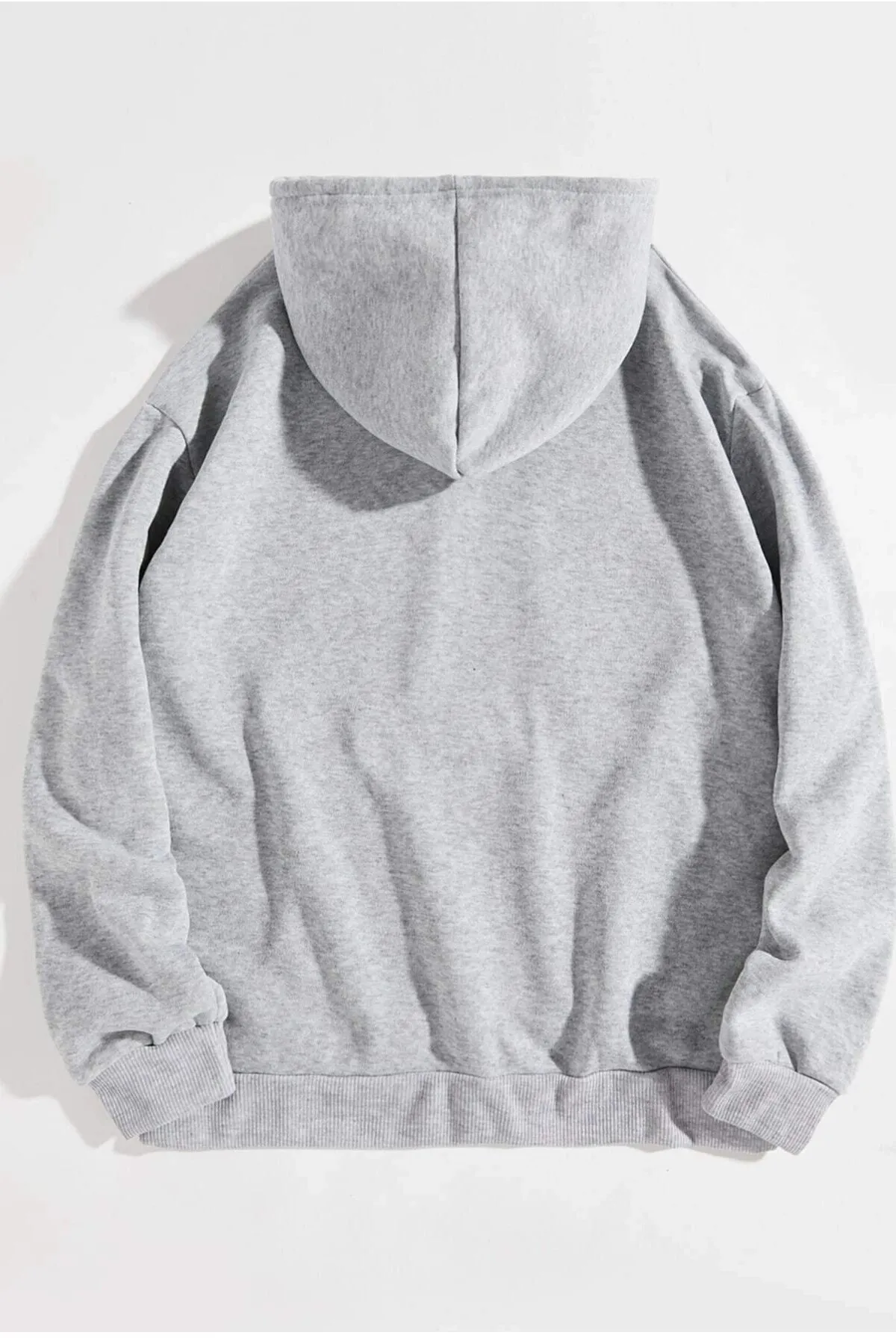 MODAGEN  Graues Unisex-Kapuzenpullover mit New-Jersey-Aufdruck in Übergröße