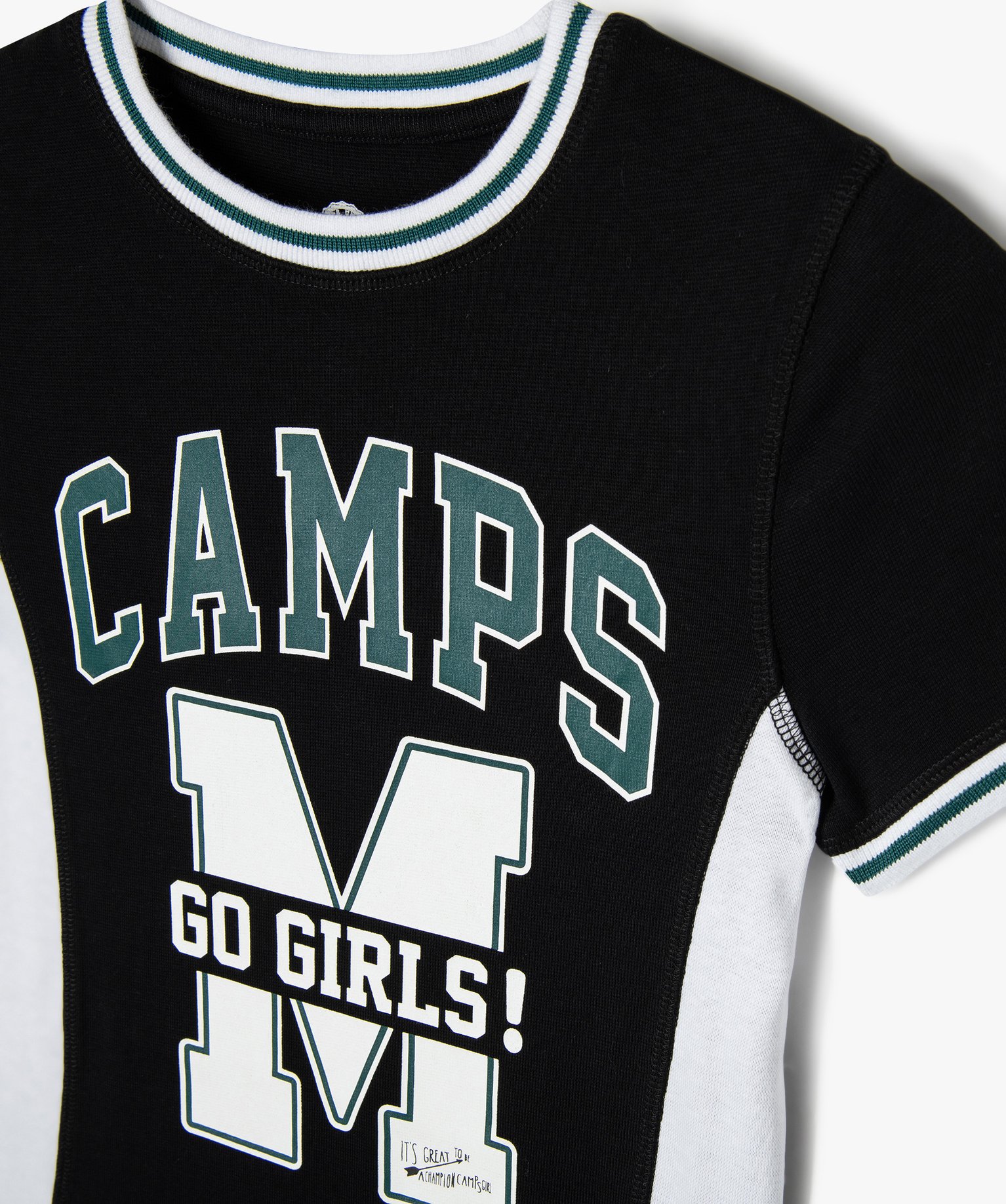 Robe tee-shirt à manches courtes fille - Camps United noir | GEMO
