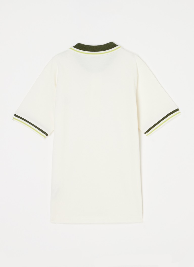 Moncler polo krekls no pikē kokvilnas ar logotipu