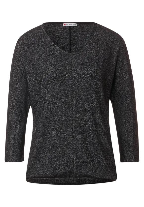 Street One Shirt in Melangeoptik