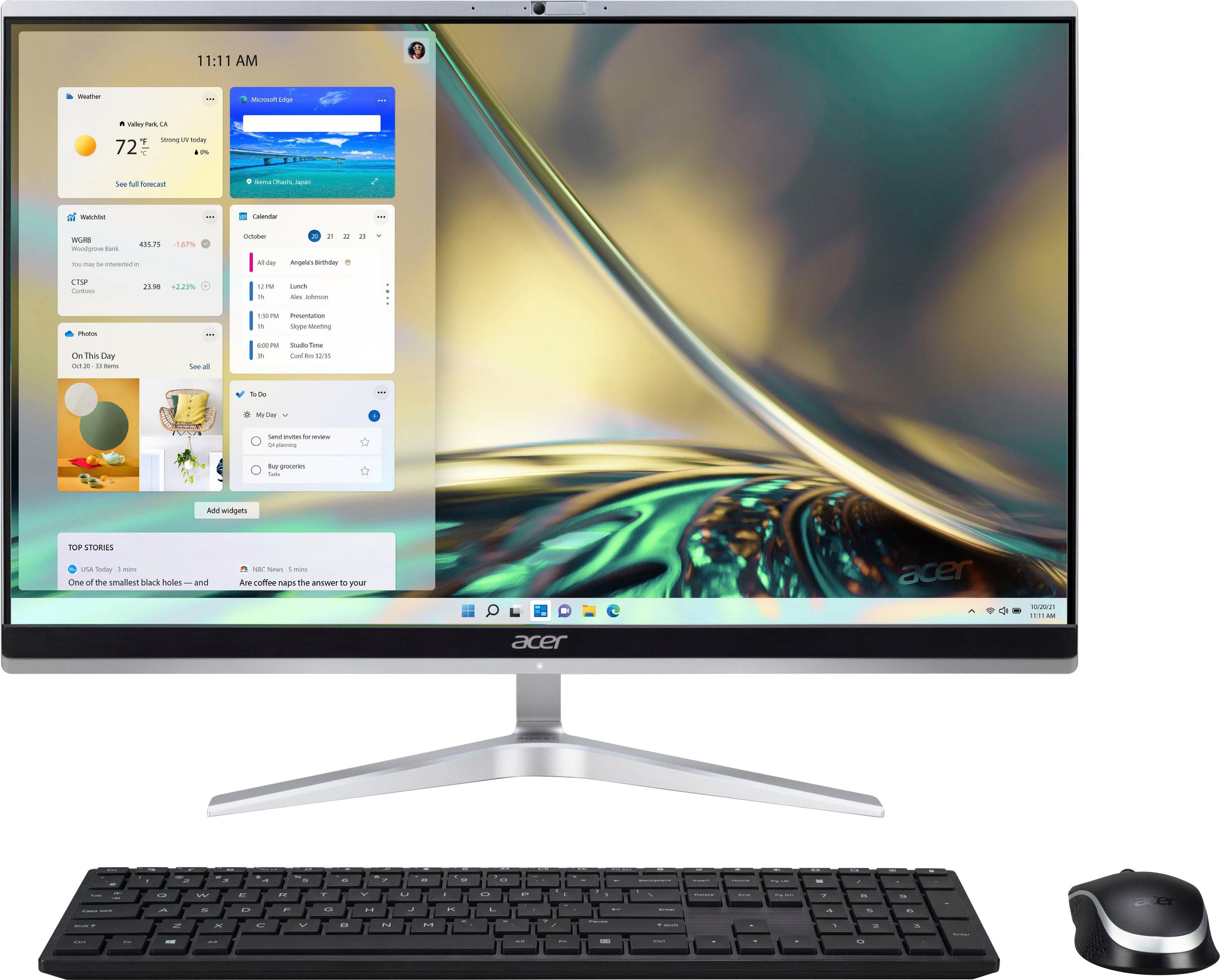 Acer Aspire C24-1650 All-in-One PC (23,8 Zoll, Intel® Core i5 1135G7, Iris® Xe Graphics, 8 GB RAM, 512 GB SSD, Luftkühlung)