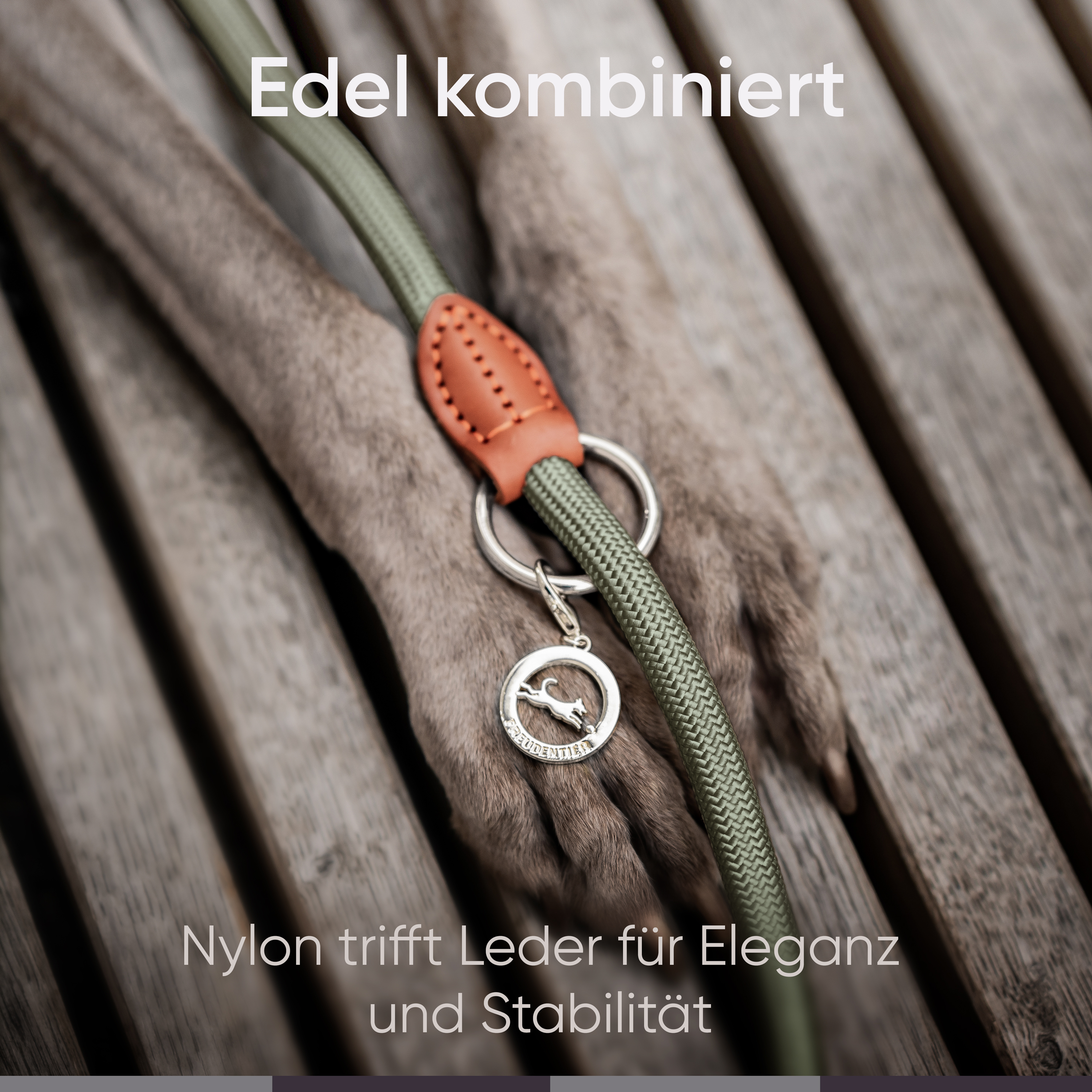 Freudentier Hundeleinen Freudentier runde Hundeleine 2m, 3-fach verstellbar