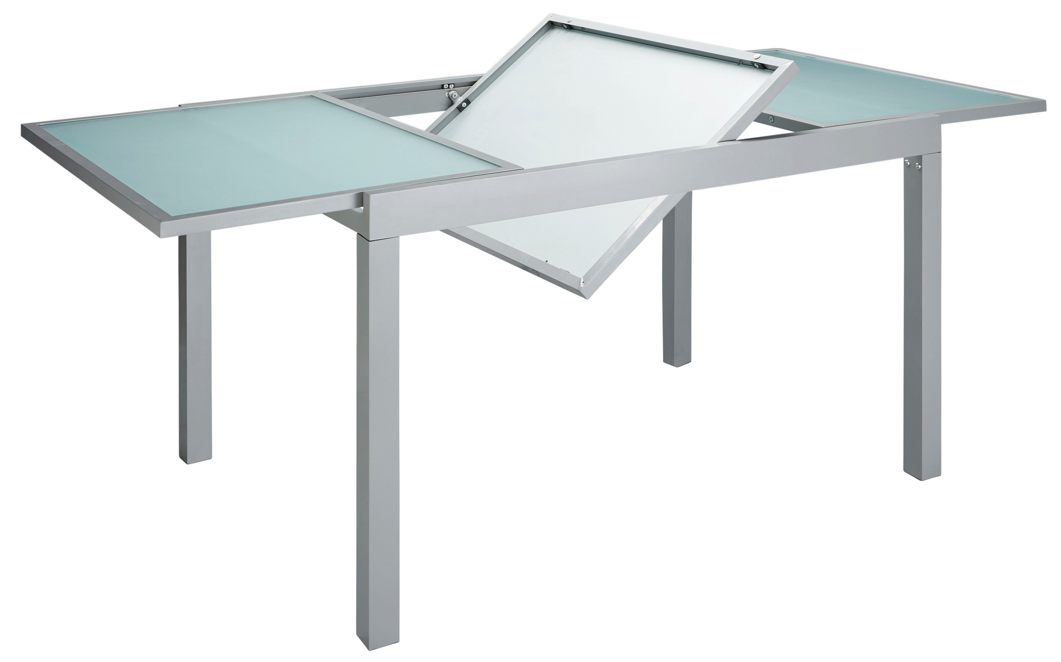 MERXX Garten-Essgruppe Lima, (Set, 7-tlg), inkl. 6 Sesseln und ausziehbarem Tisch (120 - 180 cm)