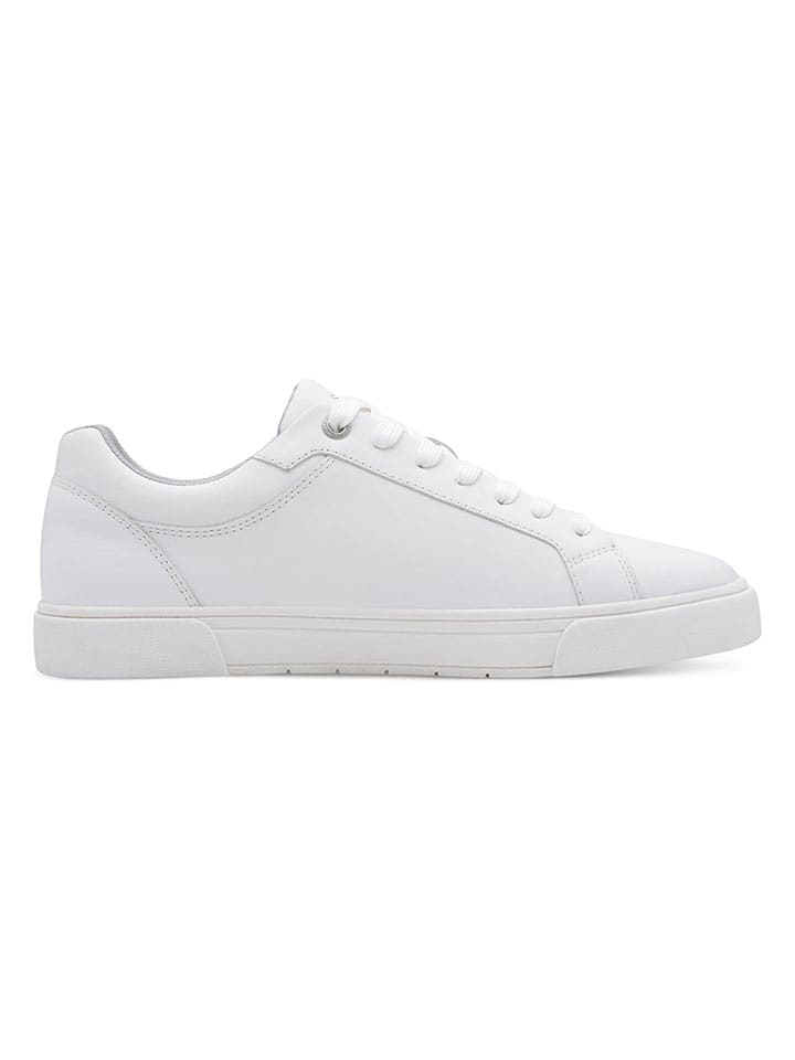 s.Oliver Leder-Sneakers in Weiß günstig kaufen