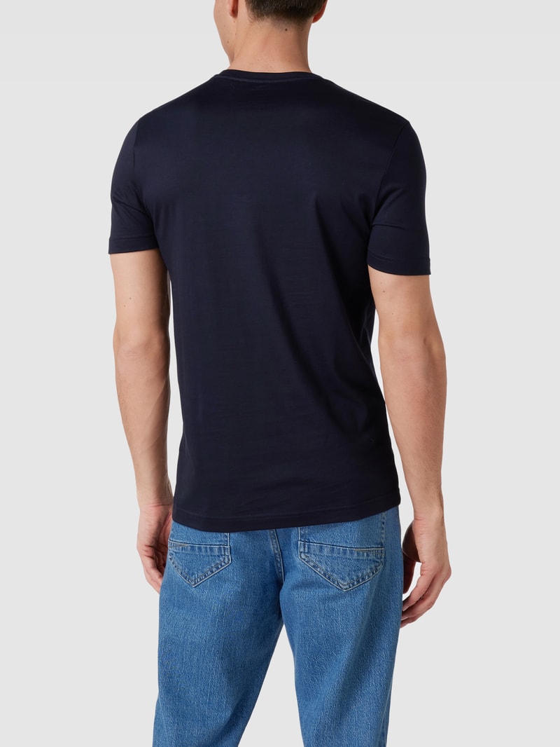 T-Shirt mit Rundhalsausschnitt in marineblau