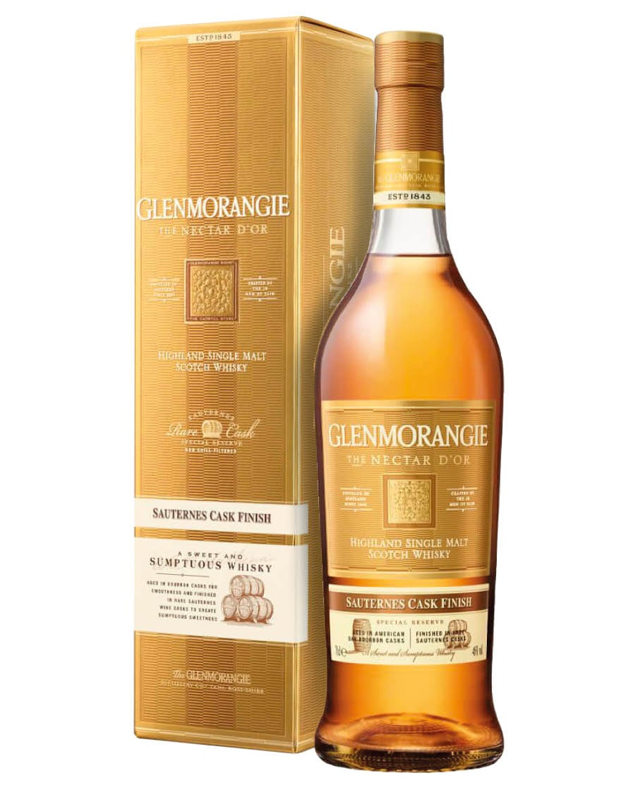 Highlands Single Malt Scotch Whisky Sauternes Cask Finish Nectar d'Or Glenmorangie 0,7 ℓ, En Étui