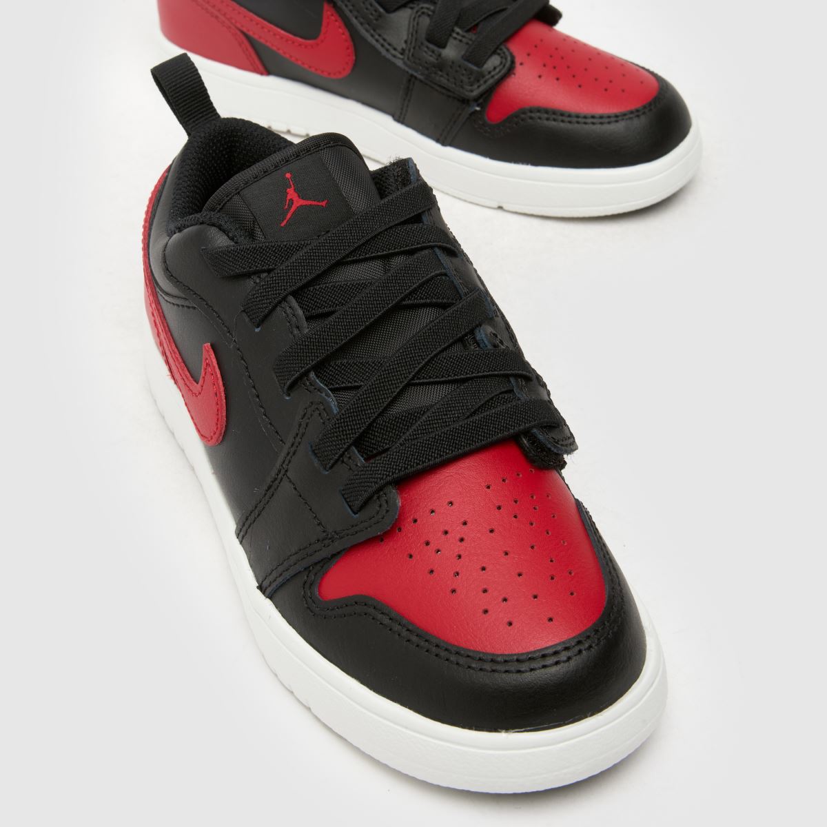 Nike Jordan 1 låga alt pojkar junior träningsskor svarta & röda