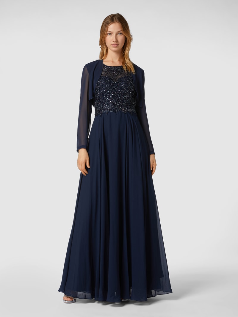 Bolero aus Chiffon in dunkelblau