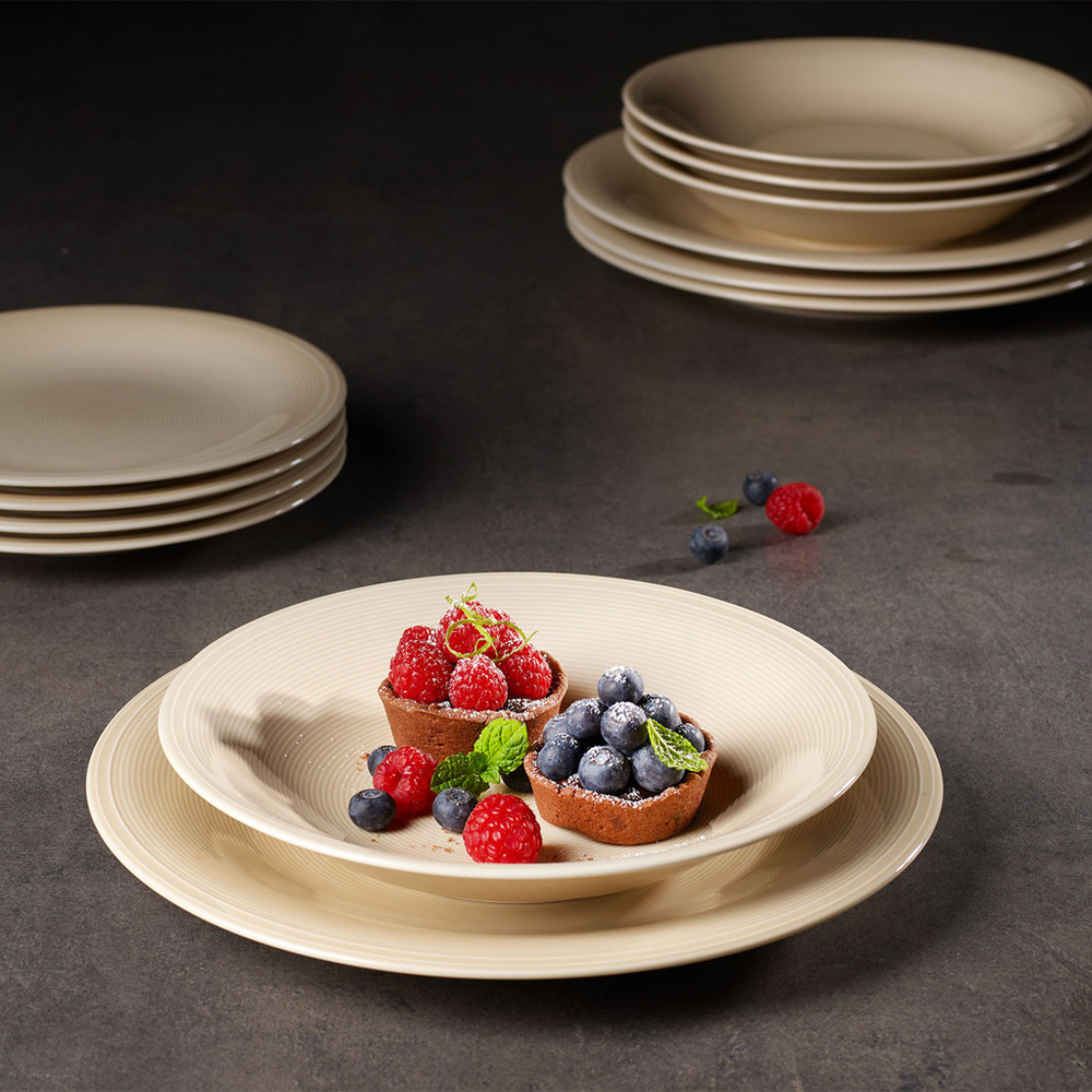 like. by Villeroy & Boch Set Starter Assiette 12pcs. Color Loop Sand service de vaisselle
