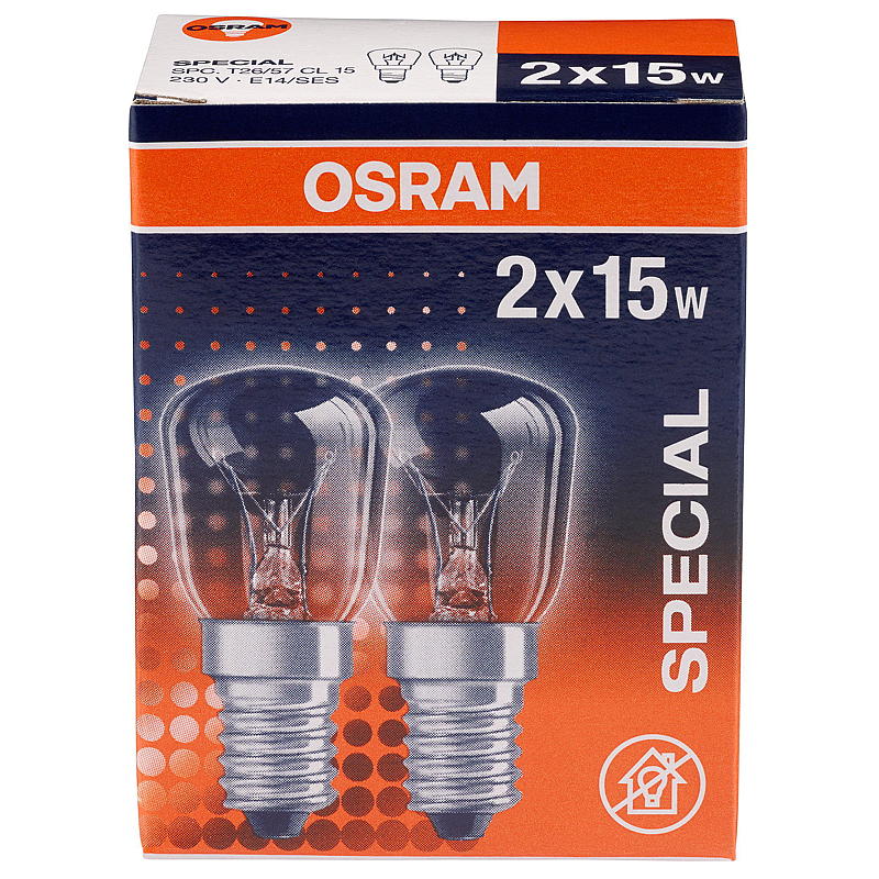 Osram Glødelampe mini 2-pk, 15 W E14 Osram