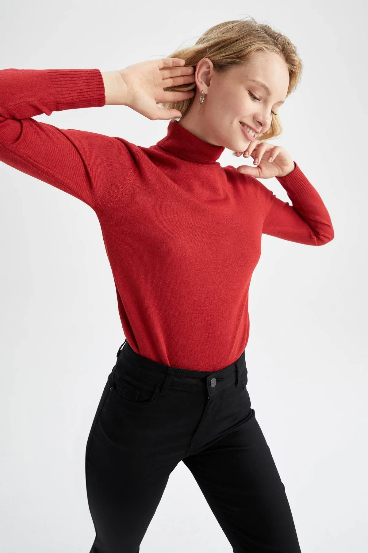 DeFacto  Extra weicher Rollkragenpullover aus Kaschmir mit Rollkragen und Relax-Passform