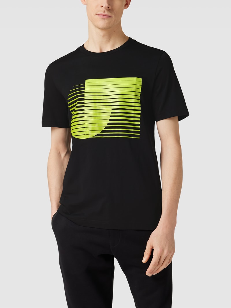 T-Shirt mit Logo-Print in schwarz