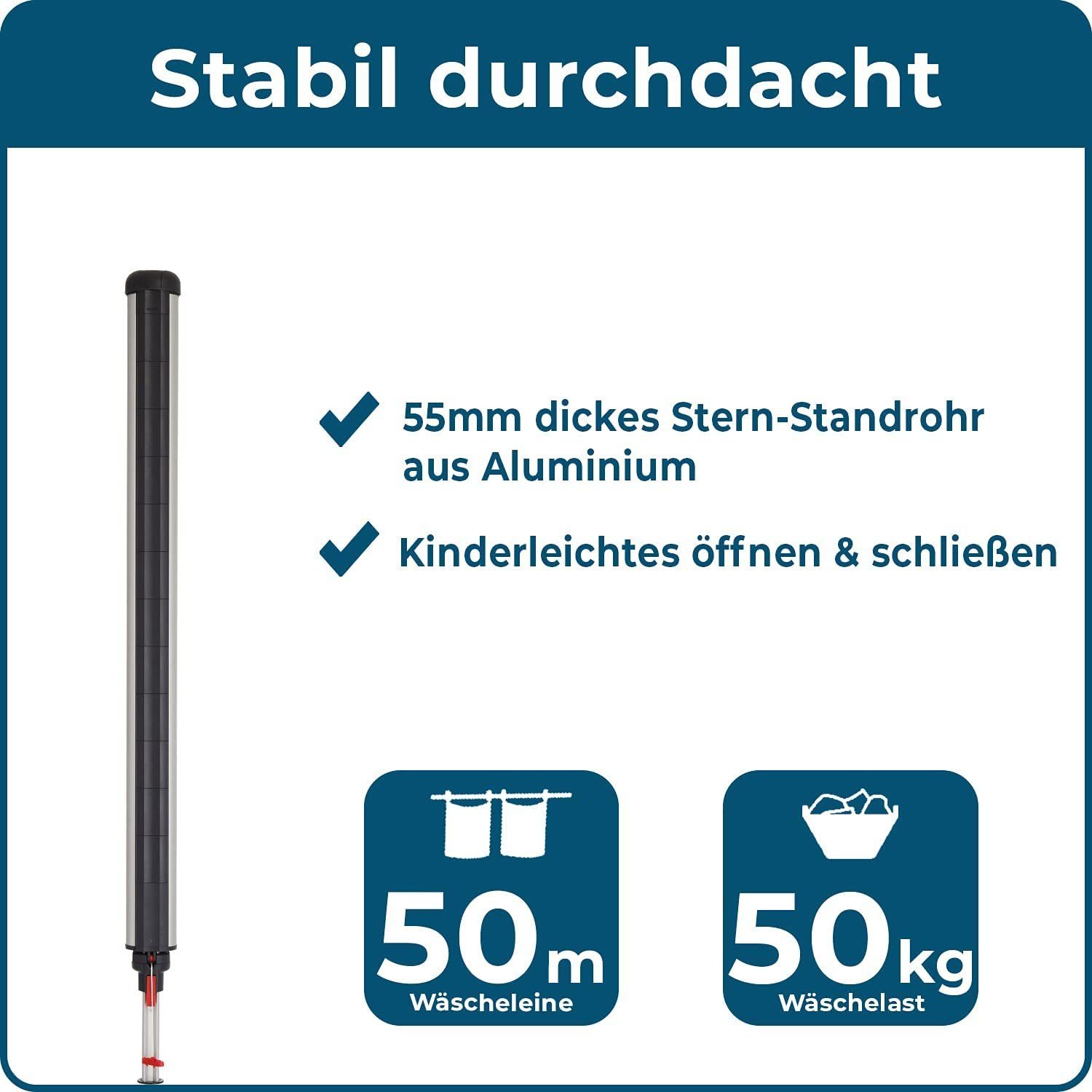 Blome Wäschespinne Blome Wäschespinne DuoMatic 50 meter Leineneinzug Automatik