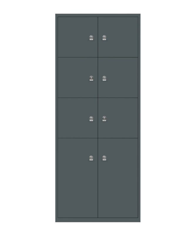 Bisley LateralFile Lodge Stahl Schließfach Schlüssel 800 x 470 x 1.985 mm Grau