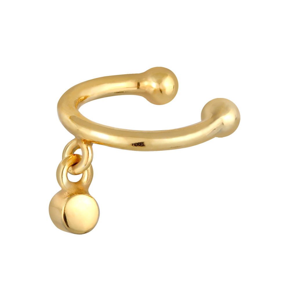 Elli Elli Boucles d'Oreilles Earcuff pour Femmes Boule Élégante avec Cristal en argent Boucles d'oreilles