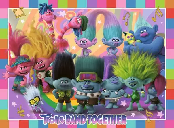 Kinderpuzzle ab 6 Jahren - Die Trolls-Band - 100 Teile