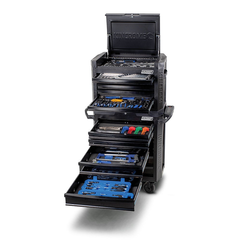 Conjunto de ferramentas de contorno KINCROME TFL de 242 peças com 12 gavetas, preto P1805MB