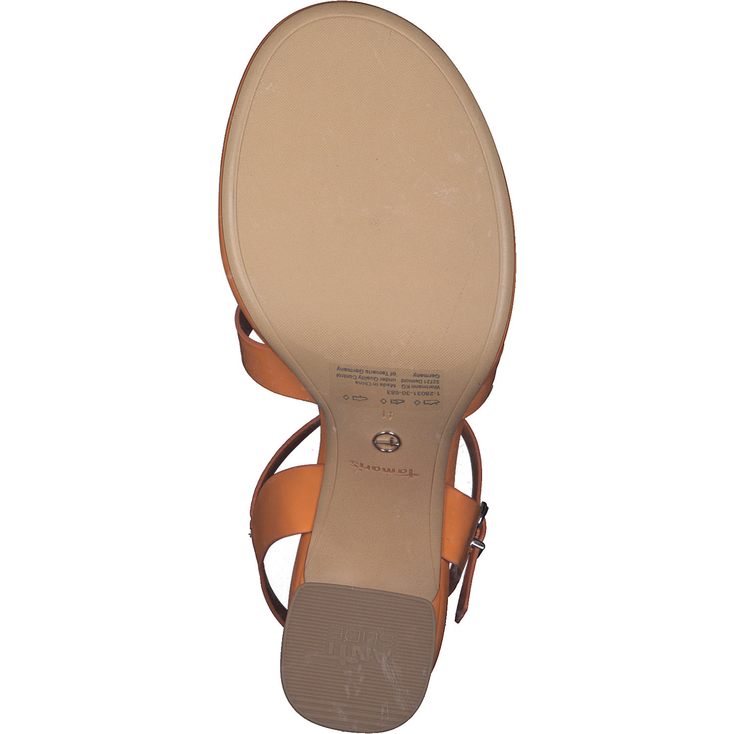 Tamaris 28031, Plateau-Sandaletten, Damen, ORANGE PATENT