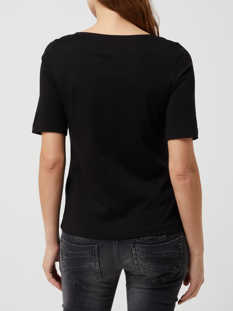 T-Shirt mit 1/2-Arm in schwarz