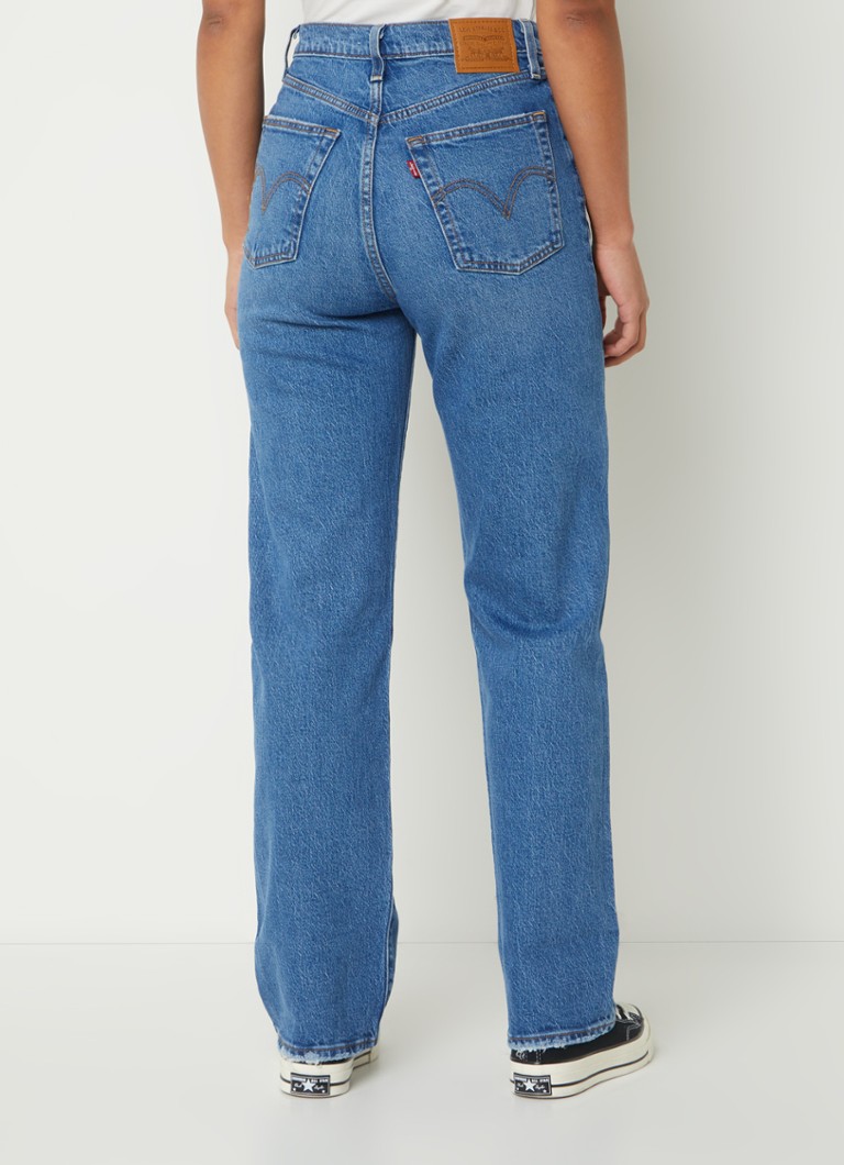 Blugi Levi's cu talie înaltă și croială dreaptă, spălare medie