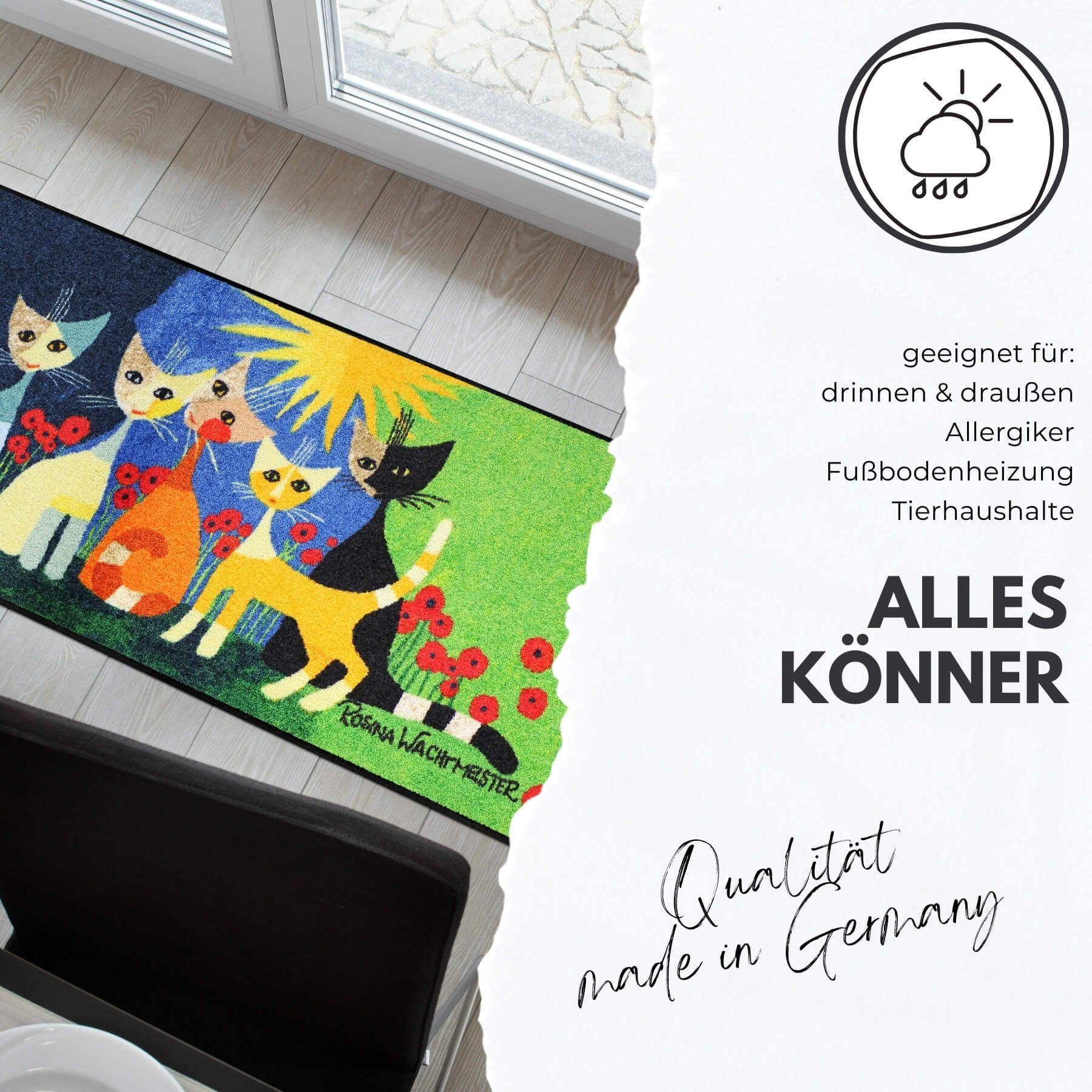 Läufer Rosina Wachtmeister Läufer Sleep Well Salonloewe waschbar 75x190 cm, Salonloewe, Läufer, Höhe: 7 mm