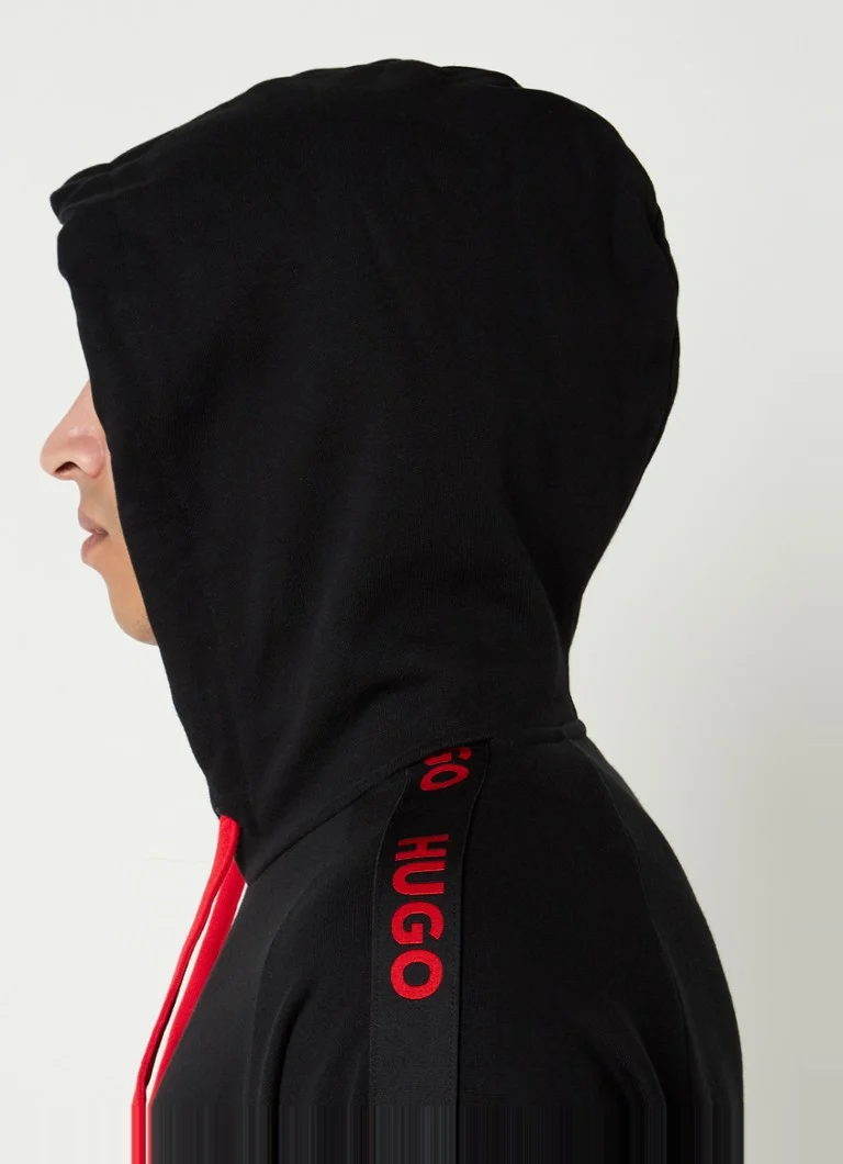 HUGO BOSS Sporty hoodie with logo tape