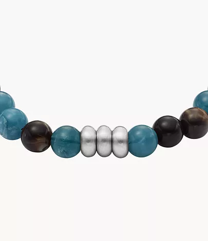 Fossil Armband All Stacked Up Beads Acryl blau braun