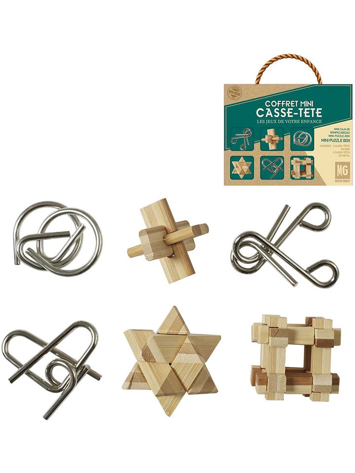 The Home Deco Kids Rätsel-Koffer in Hellbraun/ Silber - (L)23 x (B)21,5 cm günstig kaufen onesize