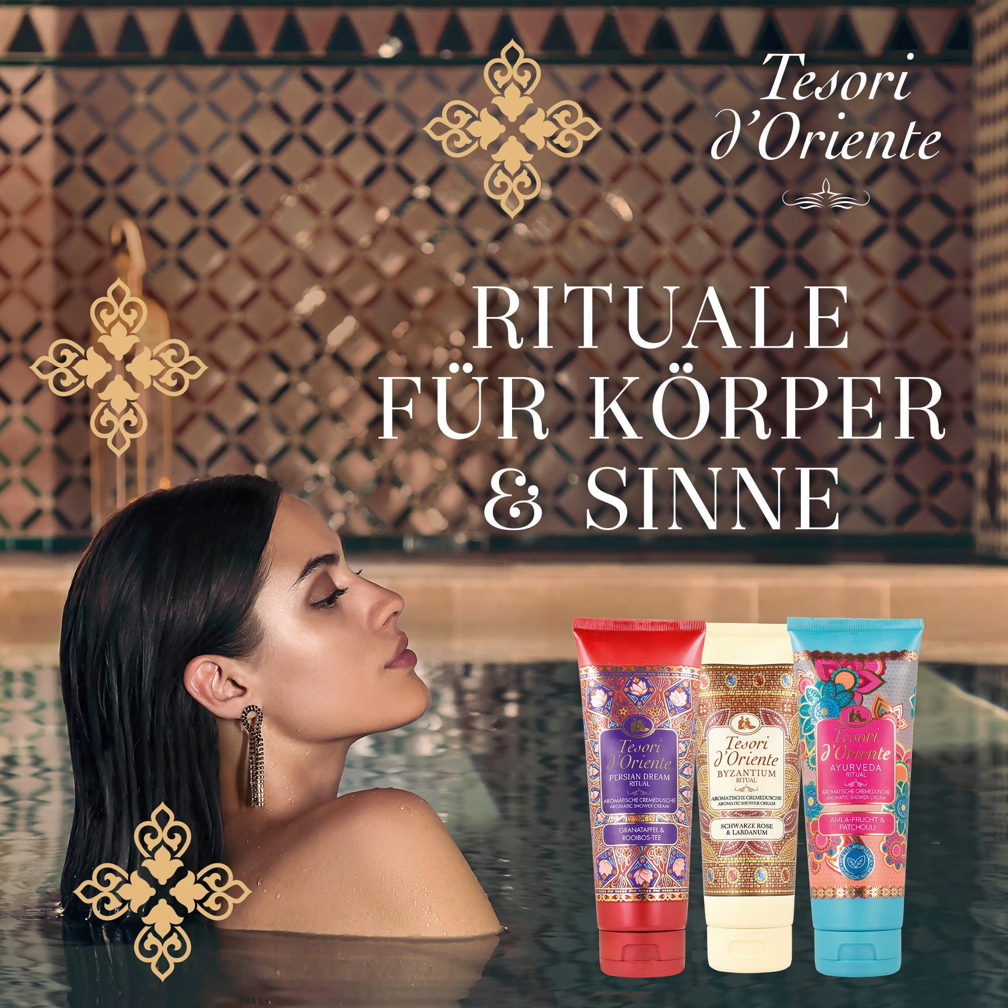Tesori d´Oriente Duschcreme Geschenkset Cremedusche je 2x Ayurveda Persian Dream Byzantium Ritual