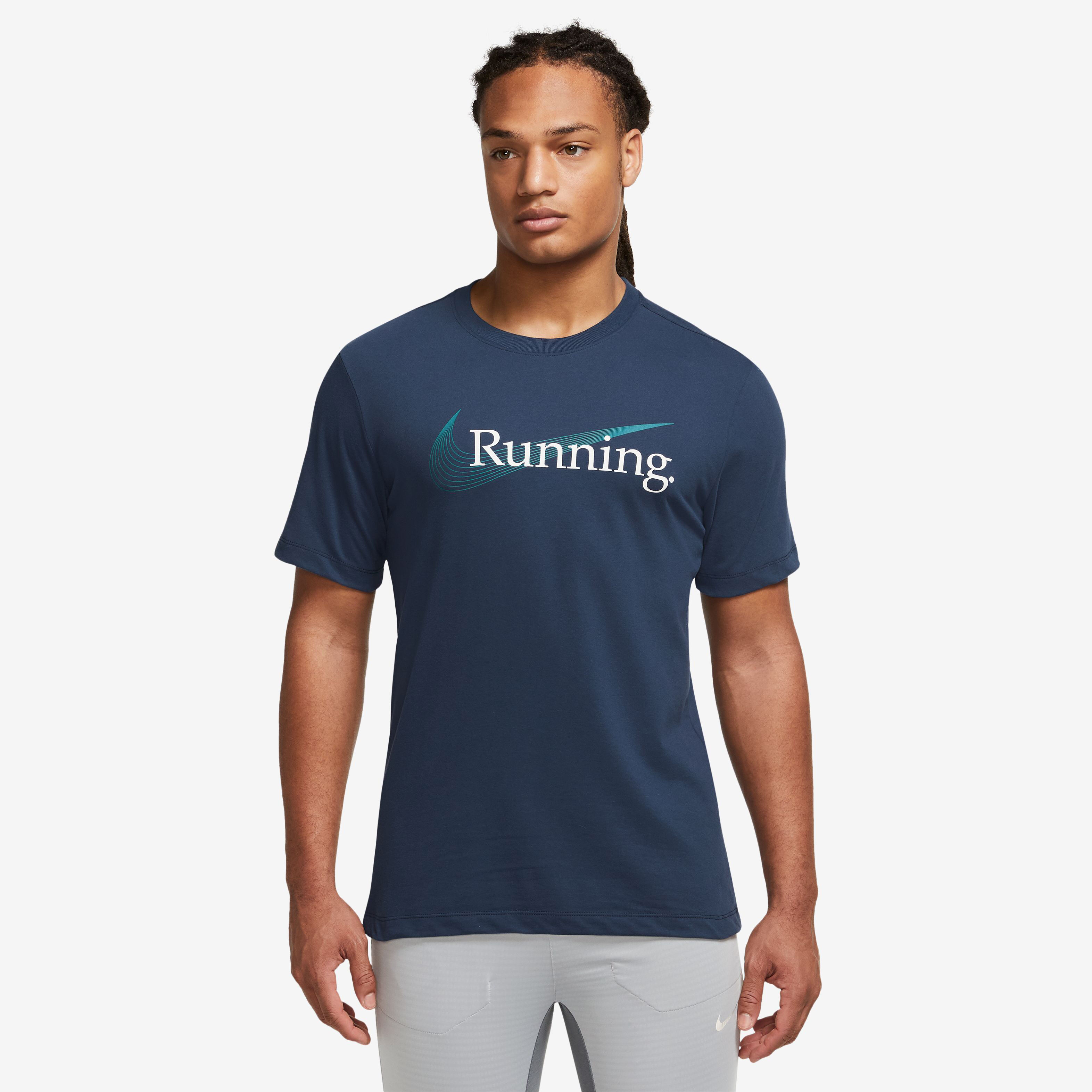 Dri-Fit Heritage Laufshirt Herren - Dunkelblau