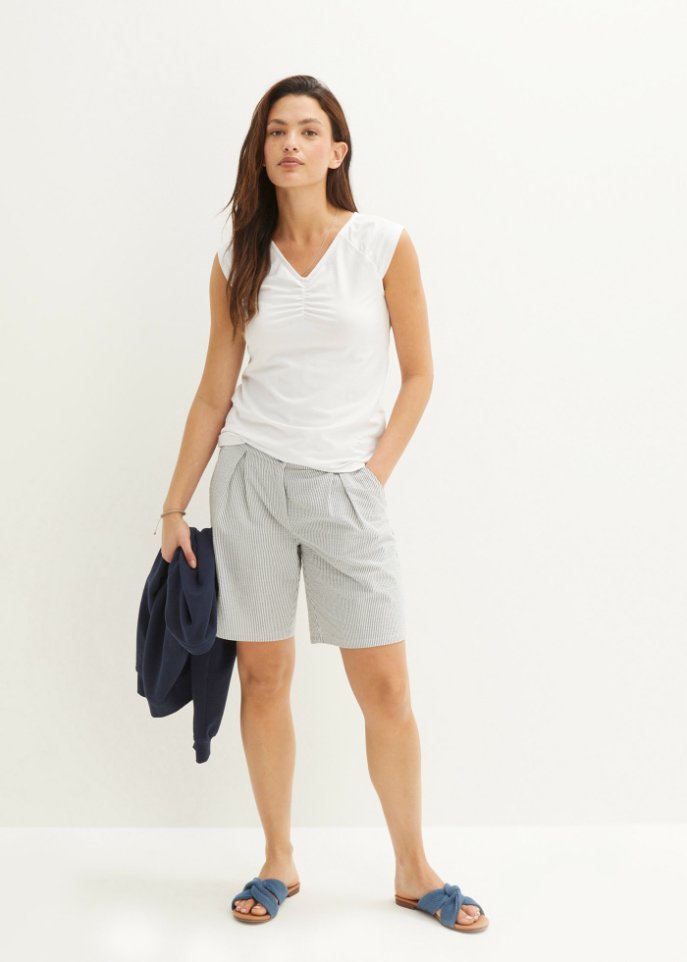 Shirttop mit V-Ausschnitt