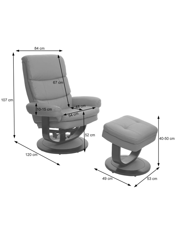 MCW Relaxsessel C16 mit Staufach, Stoff/Textil hellgrau günstig kaufen onesize