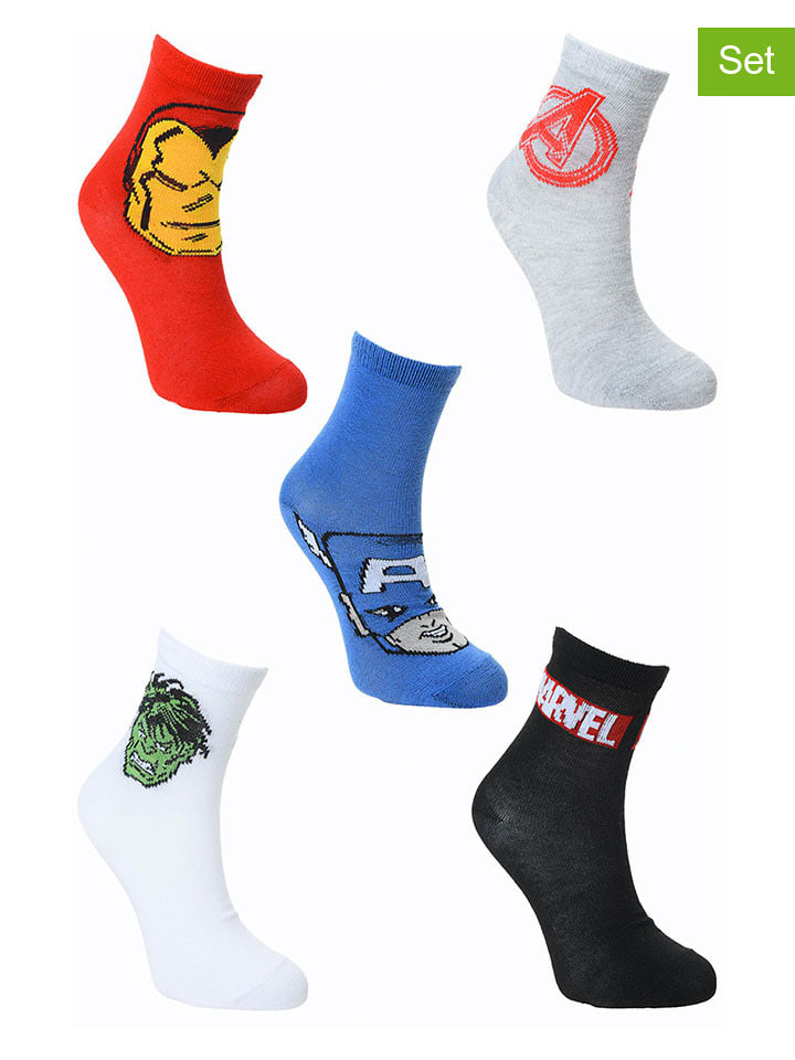 Avengers 5er-Set: Socken 