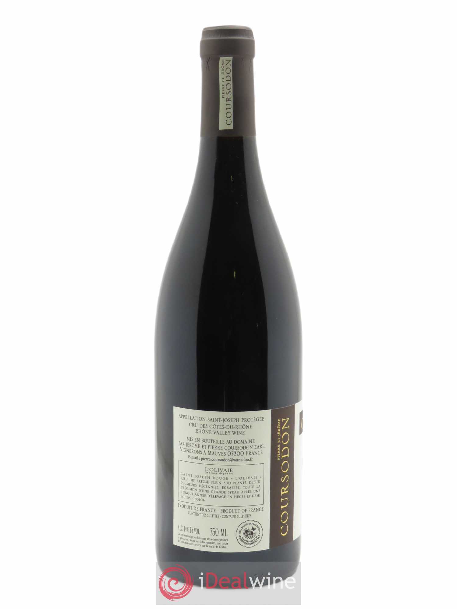 Saint-Joseph L'Olivaie Pierre et Jérôme Coursodon  2020 - Lot de 1 Bouteille