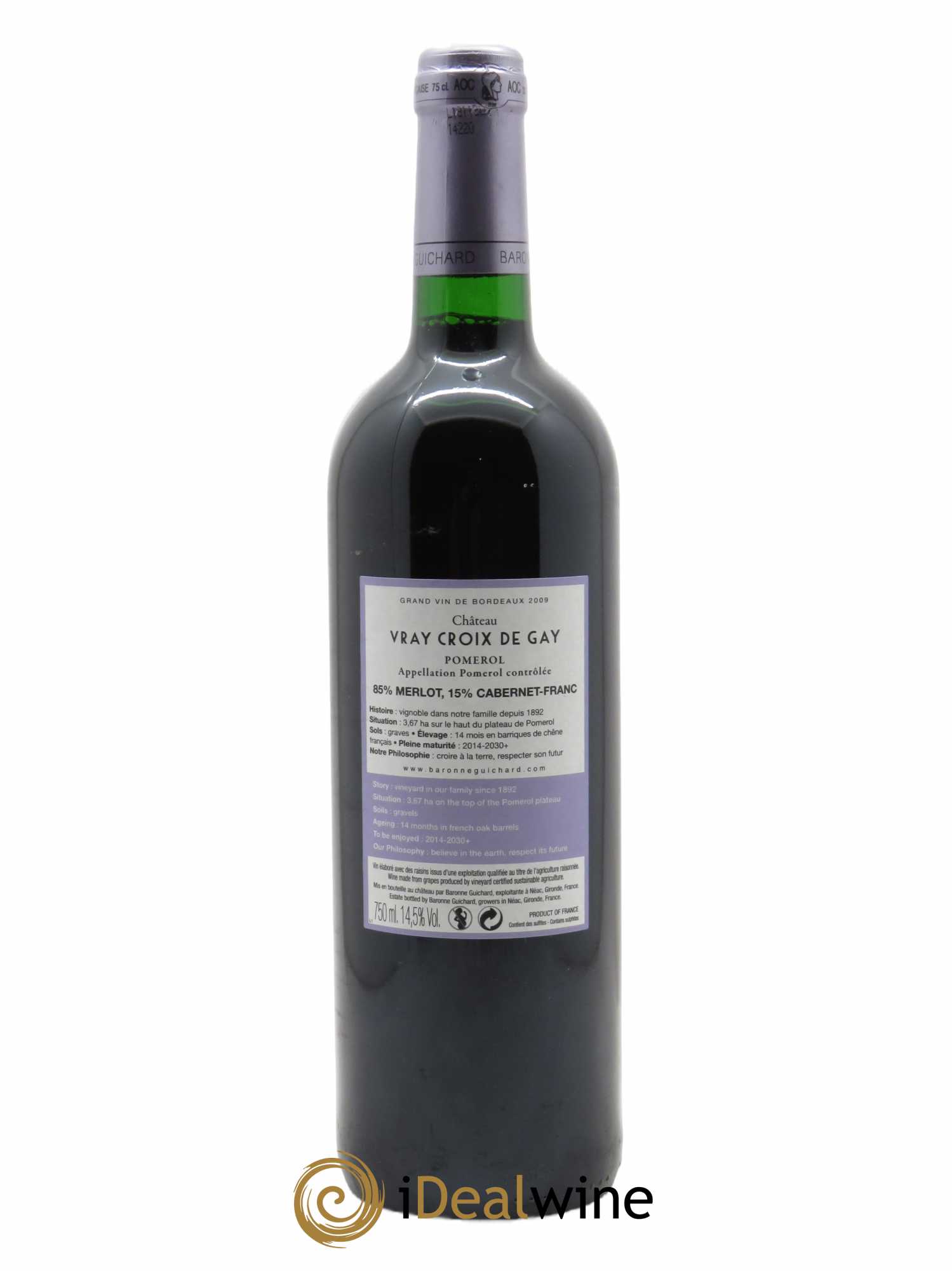 Château Vray Croix de Gay (CBO à partir de 12 BTS) 2009 - Lot de 1 Bouteille