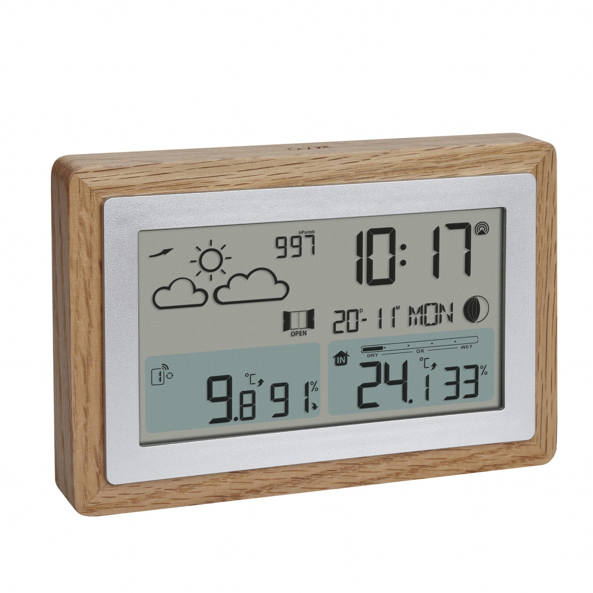 TFA Dostmann TFA 35.1167.54 digitale Wetterstation OAK mit Außensensor Funkwetterstation
