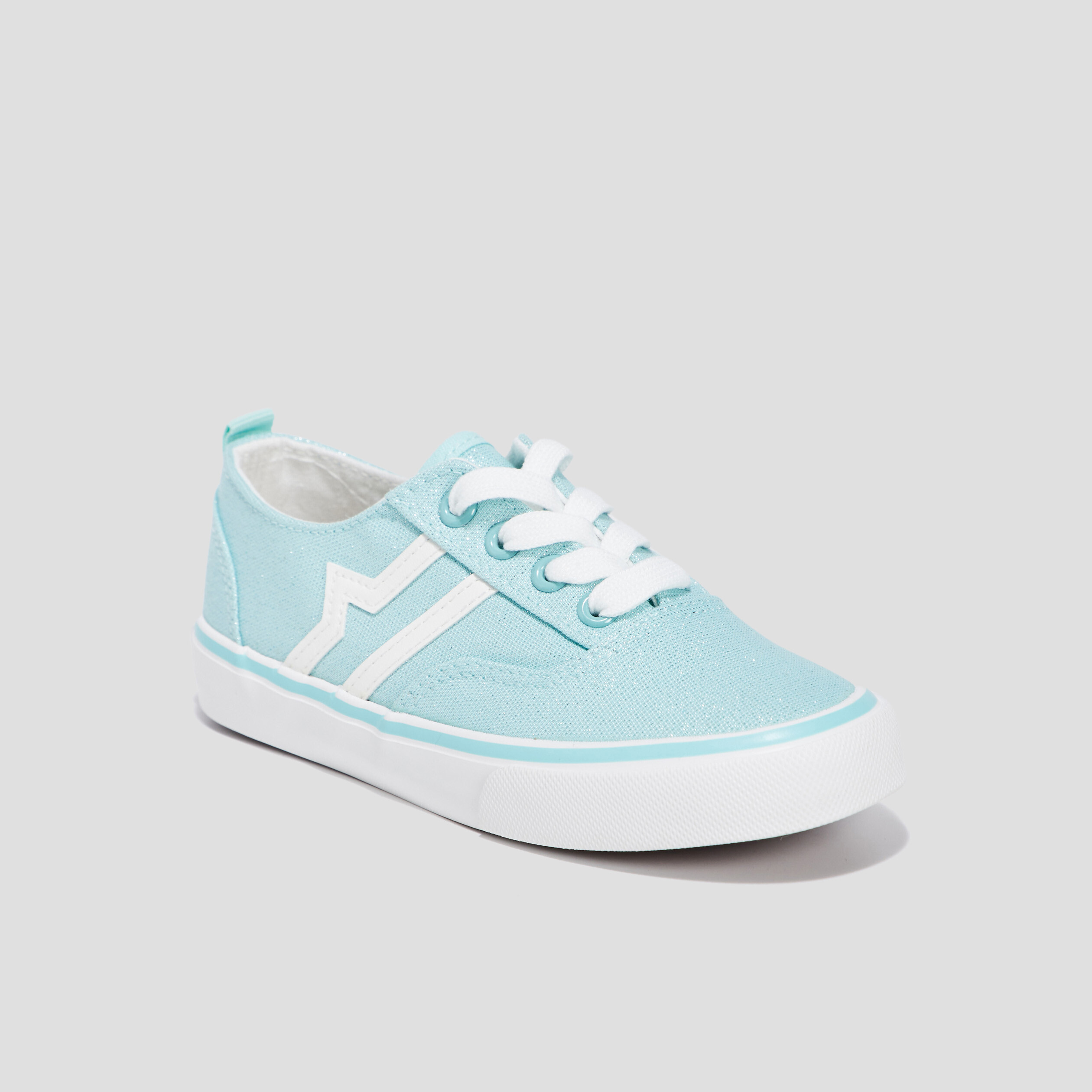 Tennis en toile à lacets Creeks bleu turquoise fille | La Halle