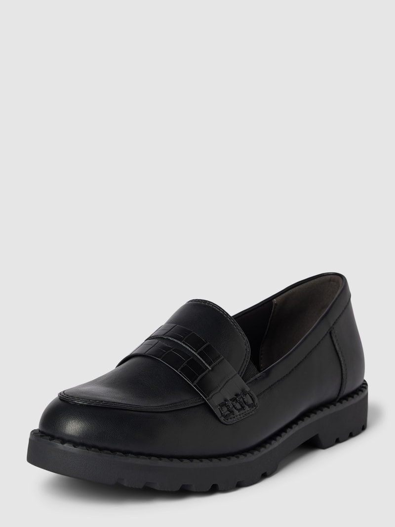 Penny-Loafer mit Schaftbrücke in schwarz