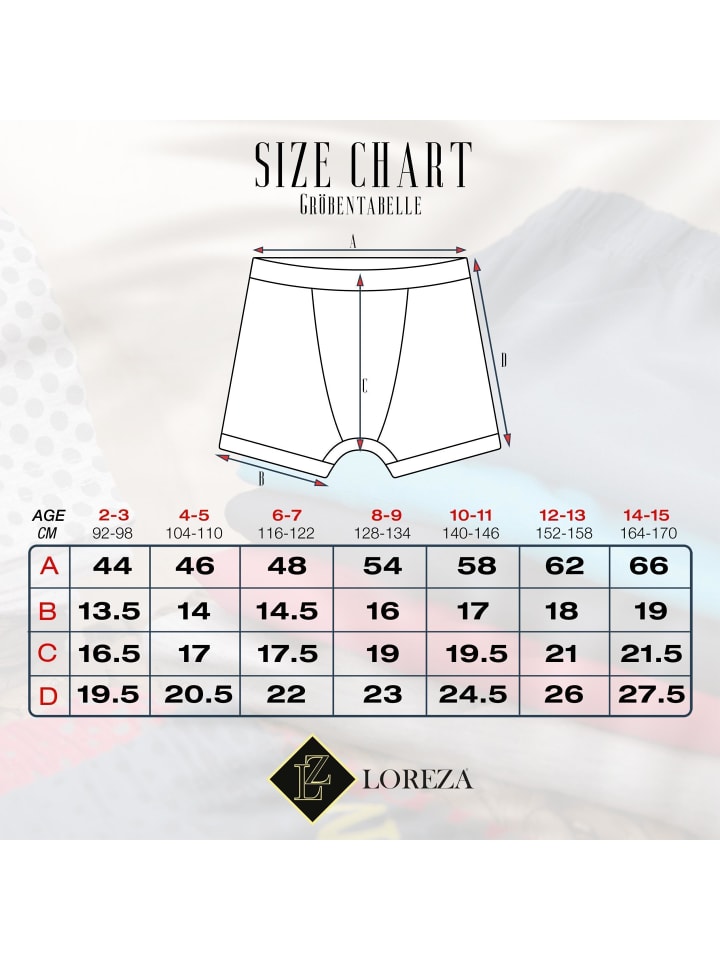 LOREZA 10er Set Boxershorts - Champion- Bunt günstig kaufen