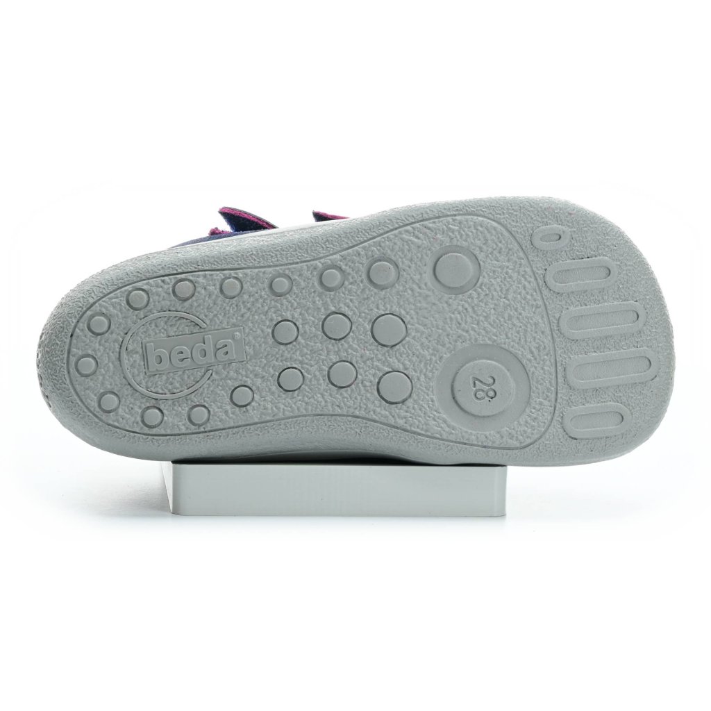 Beda Ocean Shine mit Membran (BF 0001/W/M) dunkelblaue Barfuß-Stiefeletten