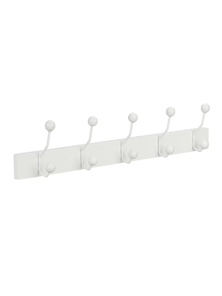 relaxdays Garderobenleiste in Weiß - (B)65 x (H)14 x (T)7 cm günstig kaufen onesize