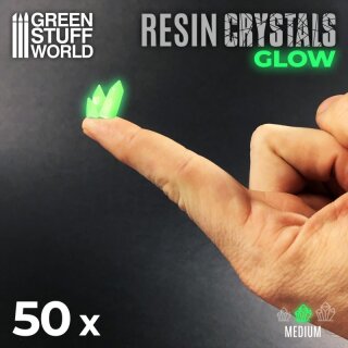 Resinkristalle - Green Glow (Mittel)