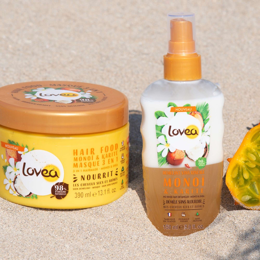 lovea Démêlant Sans Rinçage Monoï & Karité Démêlant - Cheveux Secs et Abîmés