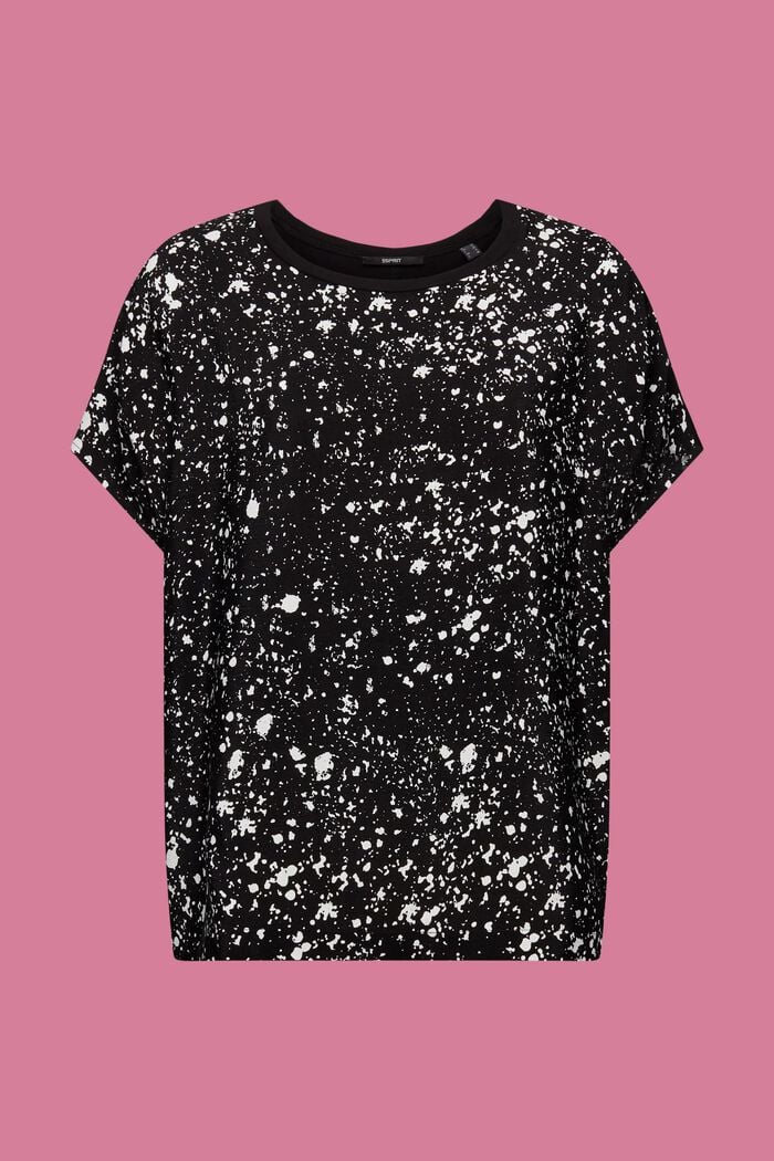 T-Shirt aus Materialmix, LENZING™ ECOVERO™