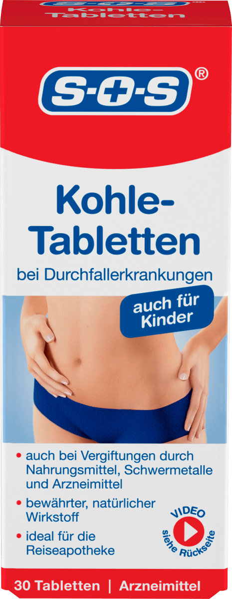 Kohletabletten bei Durchfallerkrankungen, 30 St